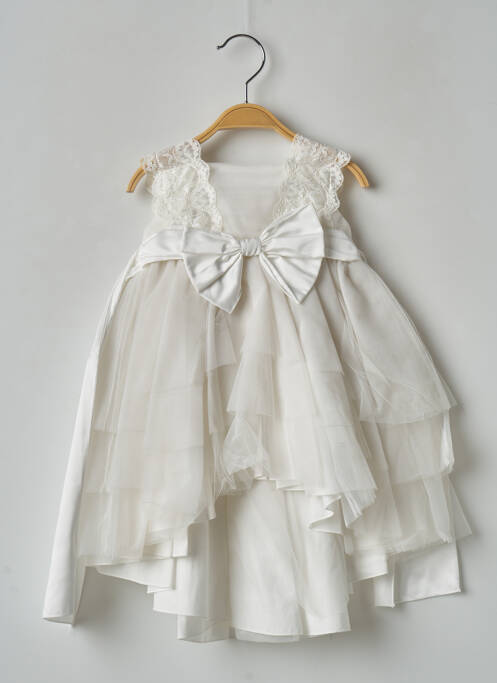 Rochie lungă alb ALETTA fată