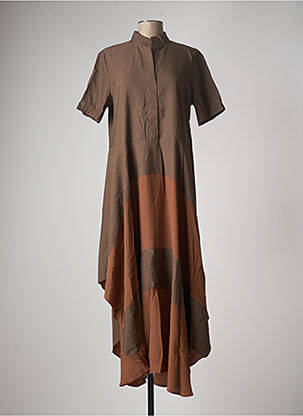 Rochie lungă maro PIER ANTONIO GASPARI femeie