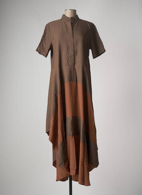 Rochie lungă maro PIER ANTONIO GASPARI femeie