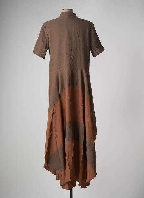 Rochie lungă maro PIER ANTONIO GASPARI femeie