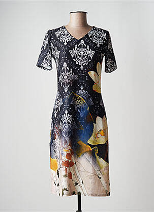 Rochie midi mâneci scurte mâneci scurte albastru GEVANA femeie