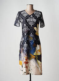 Rochie midi mâneci scurte mâneci scurte albastru GEVANA femme