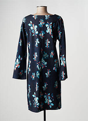 Rochie midi imprimeu floral mâneci lungi albastru MADE IN SENS femeie