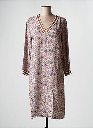 Rochie midi mâneci lungi mâneci lungi bej KANOPE femeie
