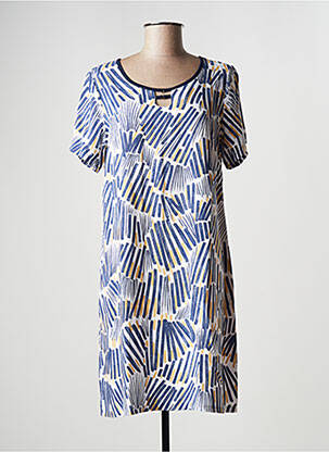 Rochie midi mâneci scurte mâneci scurte albastru MSN femeie