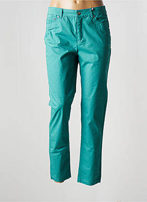 Pantalon slim țesătură poplin mărime normală verde JENSEN femeie