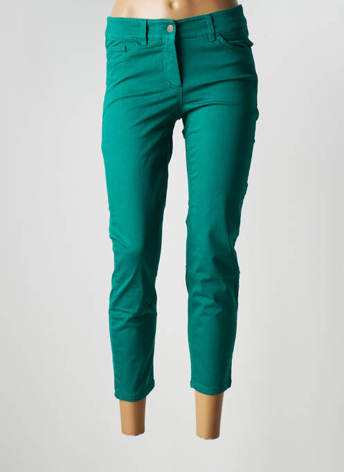 Pantalon 7/8 închidere cu fermoar sub clapetă cu nasturi mărime normală verde GERRY WEBER femme