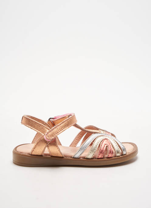 Sandale/Pantofi decupați roz ACEBOS fată