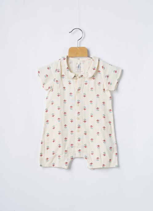 Salopetă scurtă bej PETIT BATEAU fată