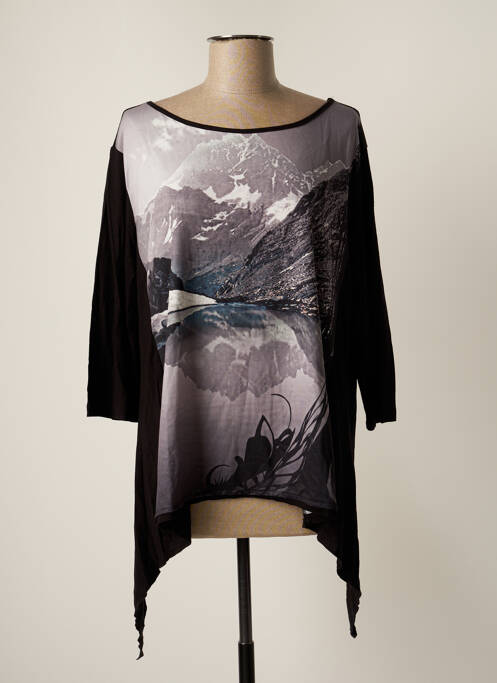 Tunică mâneci lungi negru O.K.S femeie