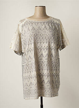 Tunică mâneci scurte gri CRISTINA GAVIOLI femeie