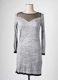 Rochie scurtă mâneci lungi mâneci lungi gri RENDEZ-VOUS femeie