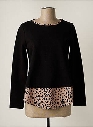Top elasticitate mâneci lungi negru ORTO BOTANICO femeie