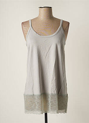 Tunică mâneci lungi gri LAUREN VIDAL femeie