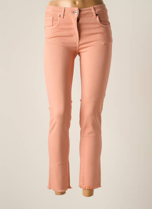 Blugi cu croială slim portocaliu LAUREN VIDAL femeie