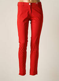 Pantalon chino țesătură poplin mărime normală roșu EAST DRIVE femme