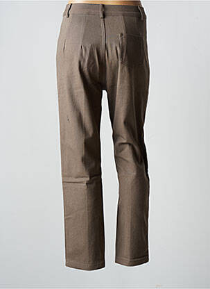 Pantalon slim talie înaltă talie înaltă maro GRACE & MILA femeie