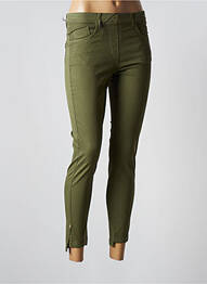 Pantalon slim talie elastică mărime normală verde EAST DRIVE femeie