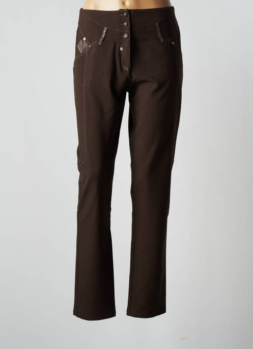 Pantalon drept maro PAUSE CAFE femeie