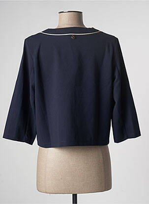 Bolero efect material satinat albastru LE PETIT BAIGNEUR femeie