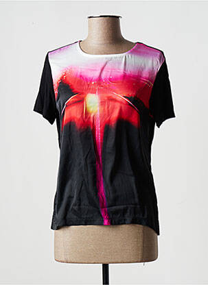 Top țesătură jersey mâneci scurte negru GUESS femeie