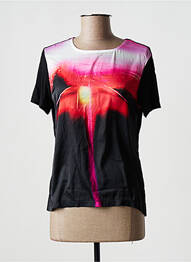 Top țesătură jersey mâneci scurte negru GUESS femeie