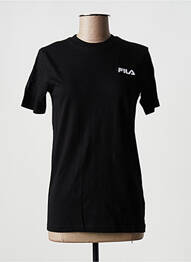 Tricou croială dreaptă mâneci scurte negru FILA femme