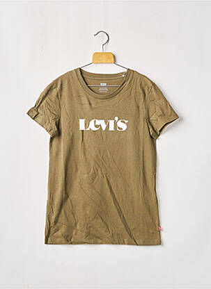 Tricou croială dreaptă mâneci scurte verde LEVI'S femeie