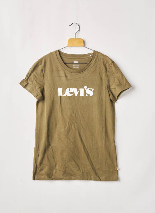 Tricou croială dreaptă mâneci scurte verde LEVIS femme