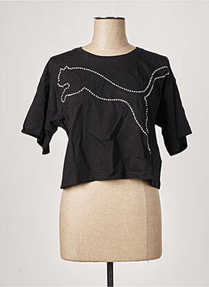 Tricou guler rotund mâneci scurte negru PUMA X THE KOOPLES femeie