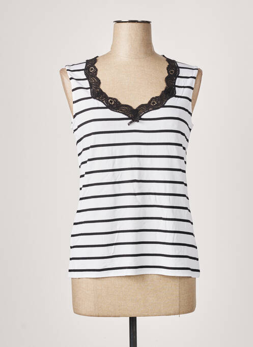 Top alb PAUSE CAFE femeie