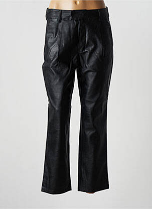 Pantalon chino închidere cu fermoar sub clapetă cu cârlig talie înaltă negru JJXX femeie