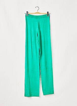 Pantalon larg talie înaltă talie înaltă verde JJXX femeie