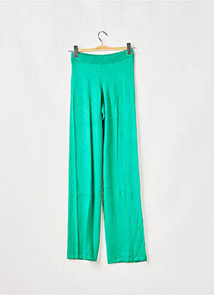 Pantalon larg talie înaltă talie înaltă verde JJXX femeie