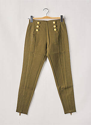 Jegging fermoar la baza picioarelor mărime normală verde THE KOOPLES (SPORT) femeie
