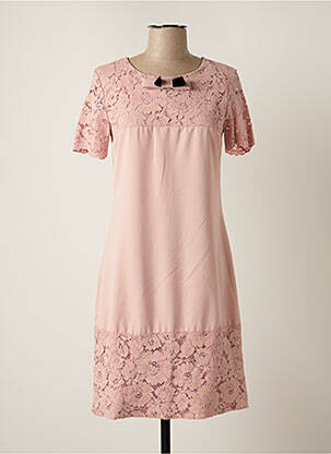 Rochie midi mâneci scurte mâneci scurte roz ORTO BOTANICO femeie