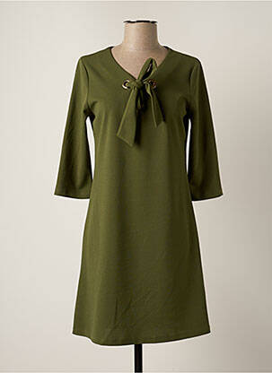 Rochie scurtă mâneci 3/4 mâneci 3/4 verde LADY LOL femeie