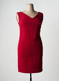 Rochie midi țesătură crep fără mâneci roșu KITANA femme