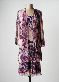 Set rochie țesătură crep violet FASHION NEW YORK femme