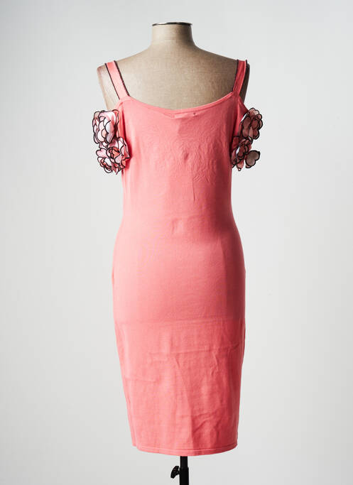 Rochie midi mâneci scurte mâneci scurte roz LEO GUY femme