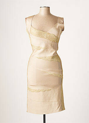 Rochie midi bej SAGAIE femeie