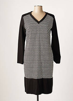 Rochie midi imprimeu fantezie mâneci lungi negru ANNE KELLY femeie