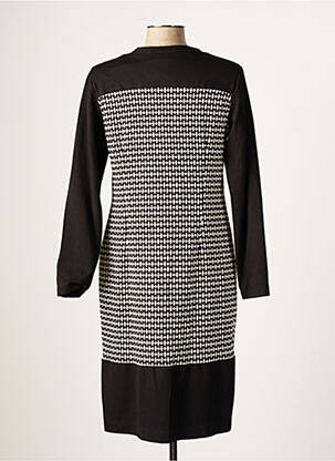 Rochie midi imprimeu fantezie mâneci lungi negru ANNE KELLY femeie