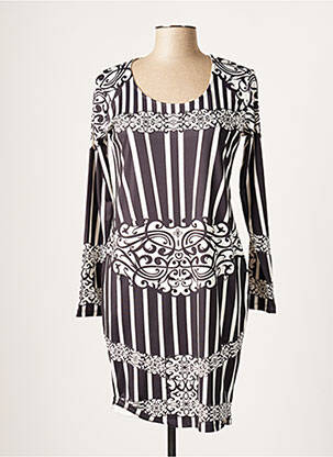Rochie scurtă mâneci lungi mâneci lungi negru GLOSS LINE femeie