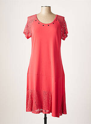 Rochie midi mâneci scurte mâneci scurte roz TELMAIL femeie