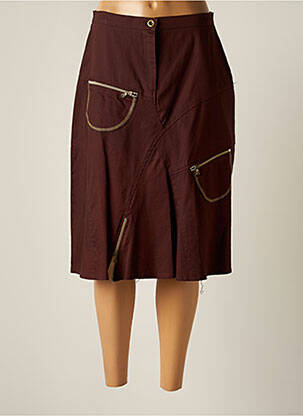 Fustă midi maro S.QUISE femeie