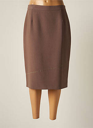 Fustă midi maro ELSSA femeie