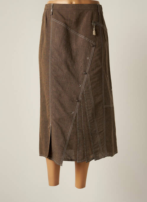 Fustă midi maro FRED SABATIER femeie