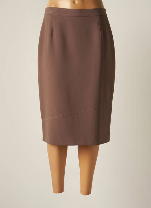 Fustă midi maro ELSSA femeie