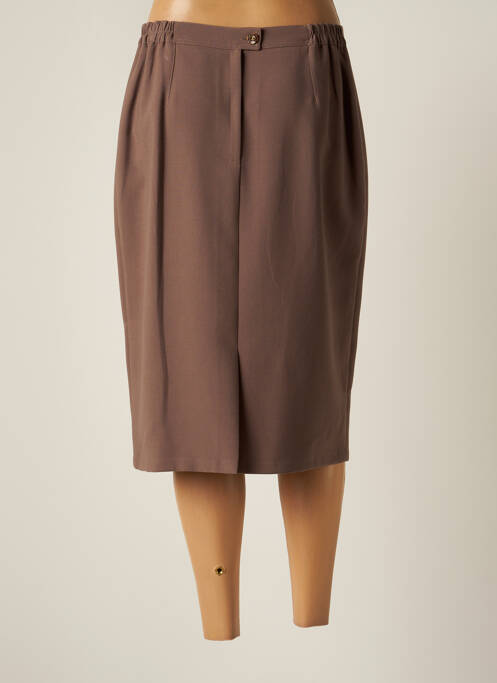 Fustă midi maro ELSSA femeie